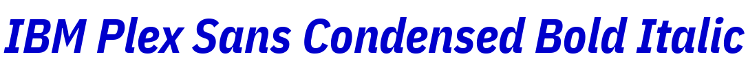 IBM Plex Sans Condensed Bold Italic шрифт